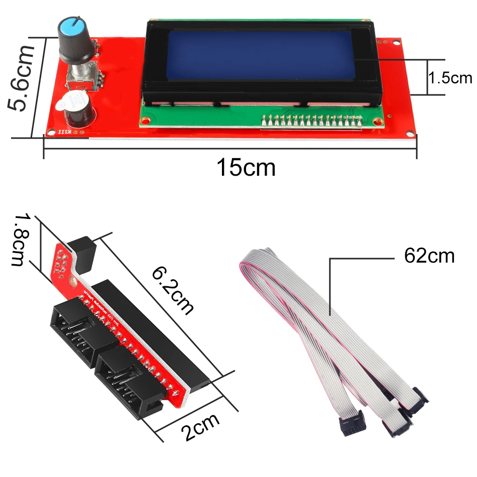 1 шт. 2004 ЖК дисплей 3D принтер Smart Adapter Reprap Ramps 4 6|Аксессуары для электроинструментов|