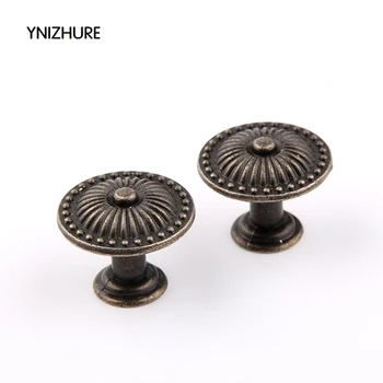 

YNIZHURE 10pcs 25*20mm Real New Cabinet Knob Bronze Dome Antique Handle Cabinet Door Drawer Pull Trim Single Hole Alloy