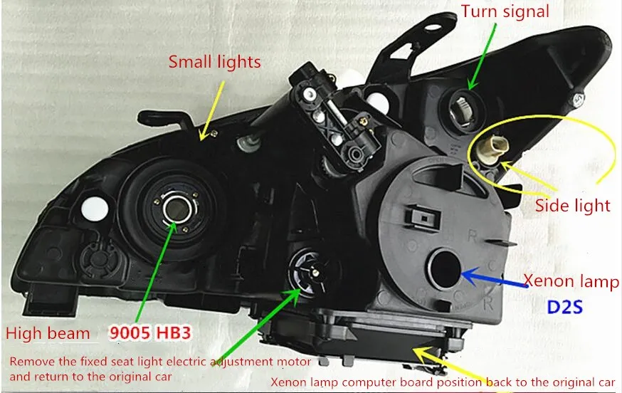 EOsuns фара в сборе для lexus rx300 rx330 rx350 2003-2008