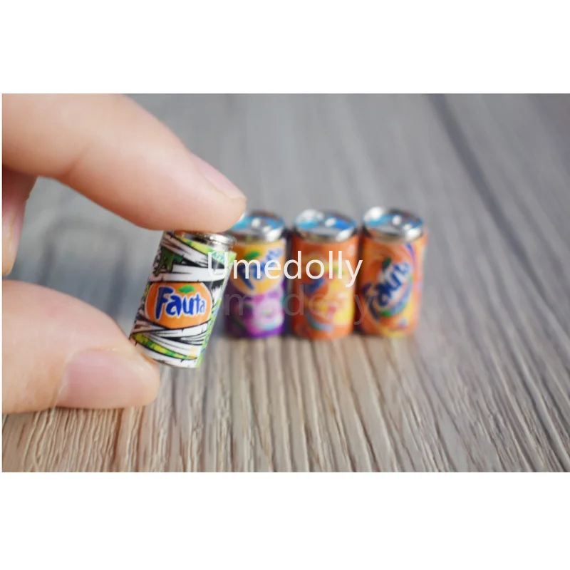 4 шт. 1/6 мини моделирование Fanta модель напитков ролевые игры кукольный домик миниатюрная кукла еда напитки аксессуары
