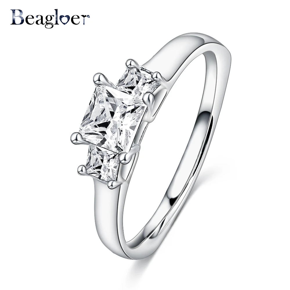 Beagloer новый дизайн модные перстни серебряного цвета циркония модное кольцо