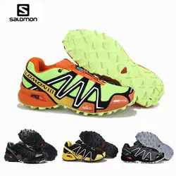 Горячая Salomon speed Cross 3 CS III Professional men стельки для обуви дышащие кроссовки Светоотражающие спортивные кроссовки 40-46
