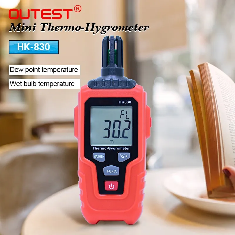 

OUTEST digital thermo-hygrometer Temperature Humidity Meter Weather Station Temperature Sensor 0- 100%RH