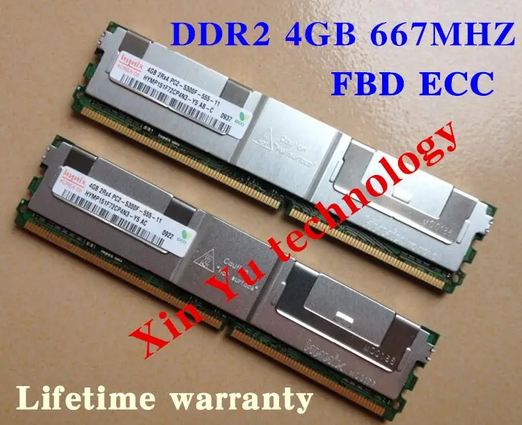 

10 pieces / lot For Hynix 4GB DDR2 667MHz PC2-5300 2Rx4 FBD ECC Server memory FB-DIMM RAM Lifetime warranty