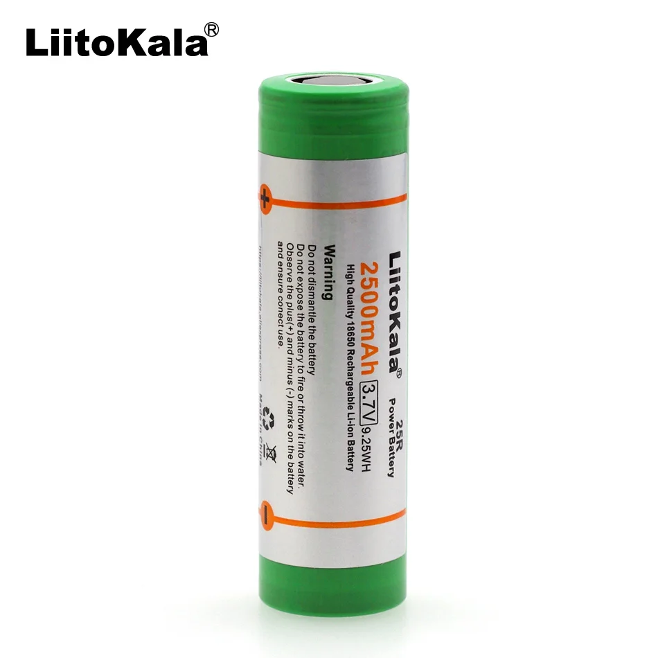 1 шт. Батарея Liitokala 18650 2500 мАч 100% Фирменная Новинка 3 6 В 25r 20a разряд для электронной