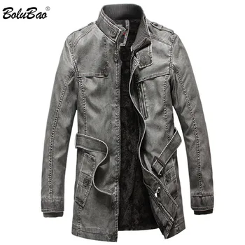 

BOLUBAO Brand Men Faux Leather Coats New Men's Motorcycle Personality Trend Leather Jackets Male Fashion Casual PU Leather Coat