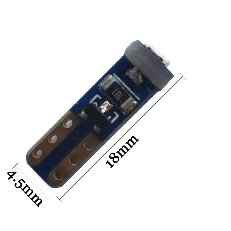100 шт. светодиодный T5 W3W 3030 SMD неполярный 37 73 74 инструмент: клин Панель Спидометр