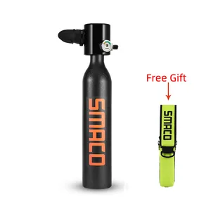 2019 Smaco Дайвинг оборудование 0.5L мини дайвинг кислородный бак воздушные клапаны подводный трубка респиратор дыхательные аксессуары с мешком - изображение