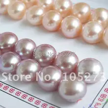 14 пара 11-12 мм Лаванда Розовый Off-Круглый пресной воды жемчуг серьги серебро 925 серьги лидер продаж; Новинка fn1626