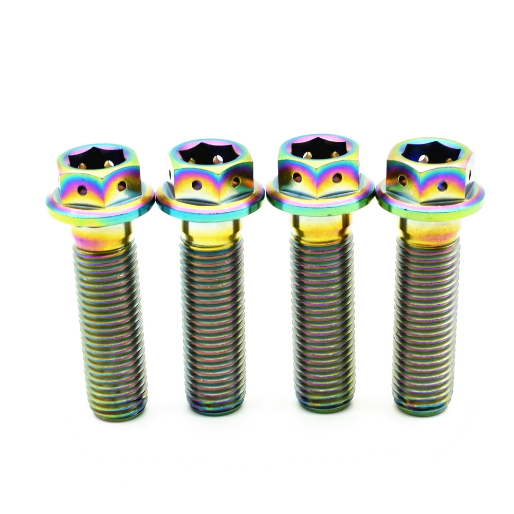 Titanium bolts M10X35mm flange allen head Motorcycle modification screw  multiple color (7)