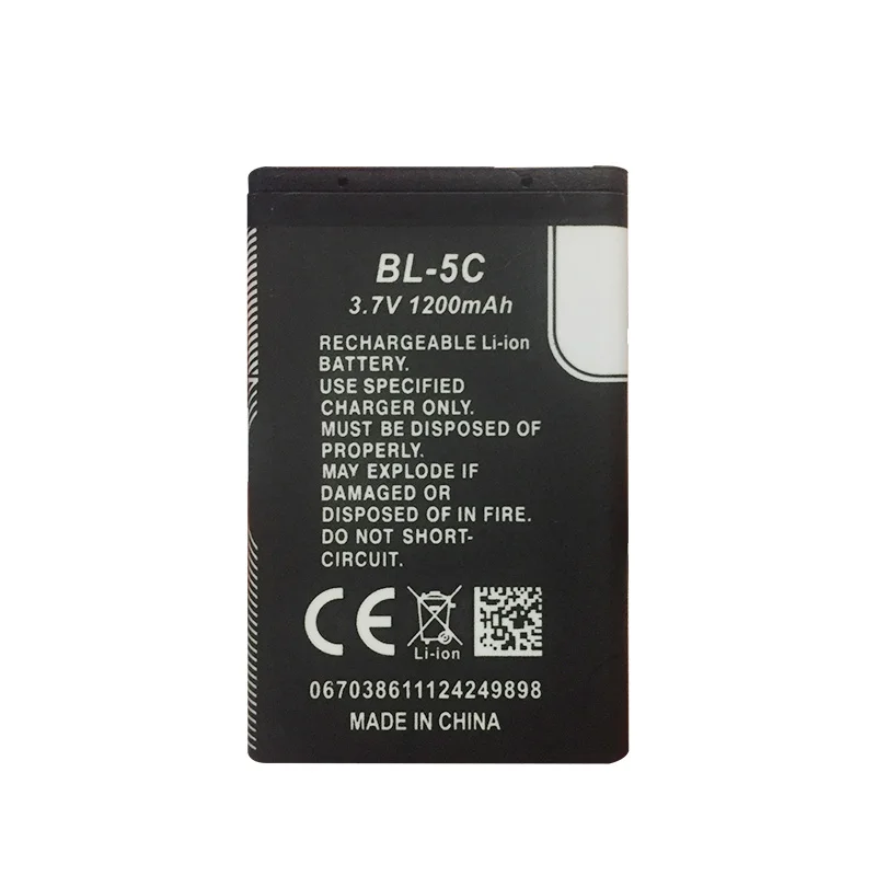 1200 мА/ч, BL-5C BL5C BL 5C Замена Батарея для Nokia 6230 6330 6263 6267 6270 6555 6600 6630 6670 6680 6681 6682 6820 и так далее