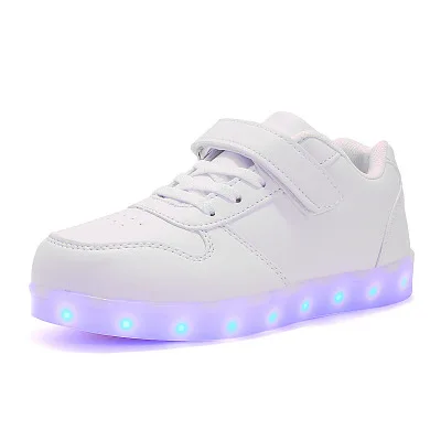 Mirro/Золотая детская обувь с зарядкой от USB; яркие светящиеся кроссовки; модная блестящая детская обувь с подсветкой для мальчиков и девочек