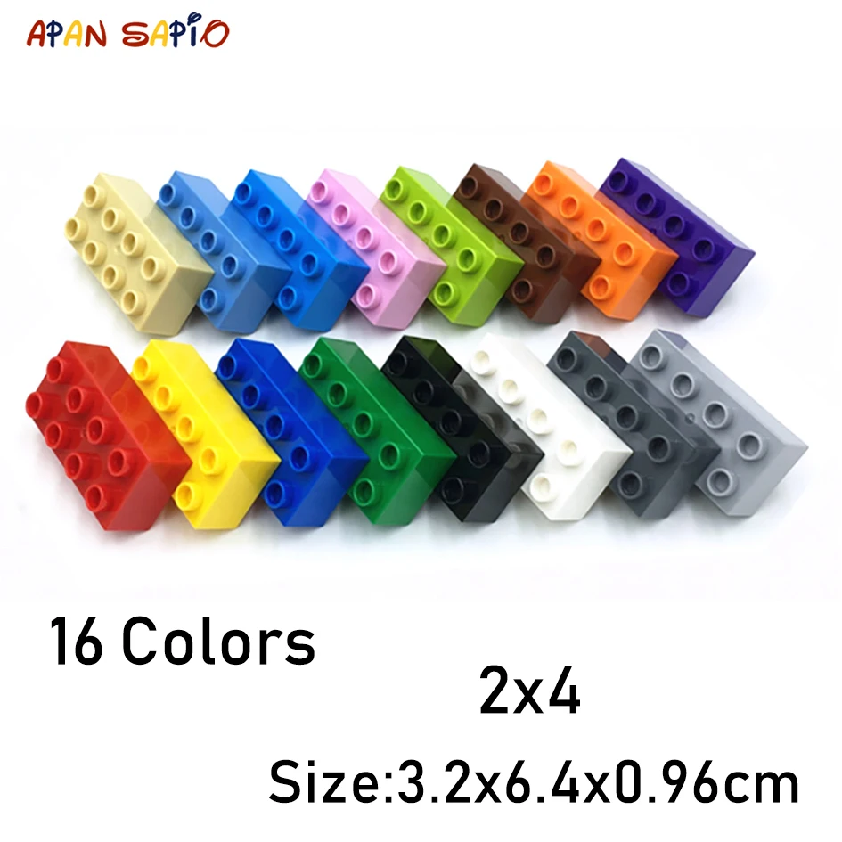 

DIY Building Blocks Big Size High 2X4 4PCS/lot Educational Building Blocks Brick Toys for Children Compatible with LegoeING