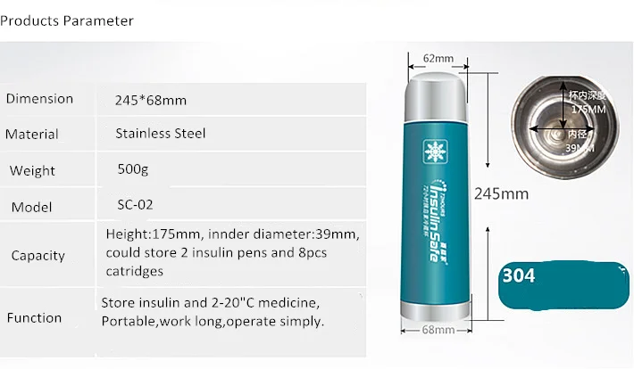 72 или 36 часов Insuline кулер коробка фляга Insuline Portebla маленький холодильник Insuline ручка кулер коробка диабет Таш с ЖК-дисплеем