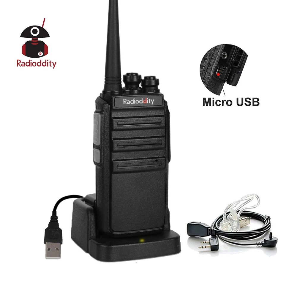 Walkie Talkie UHF 400-470MHZ Ham Long Range 2-Way Radio 5W US Charger+Earpiece