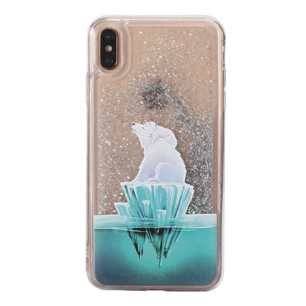 Для Samsung Galaxy Note 8 9 чехол для телефона elk Polar bear жидкий зыбучий песок силиконовый A6 A8