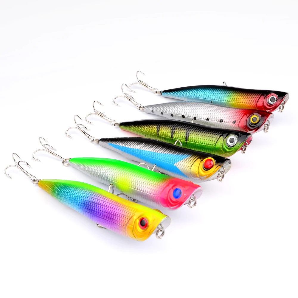 Fishing Topwater Floating Popper Poper Lure Hooks Crank Baits Tackle Tool 10.5cm 15.74g | Спорт и развлечения
