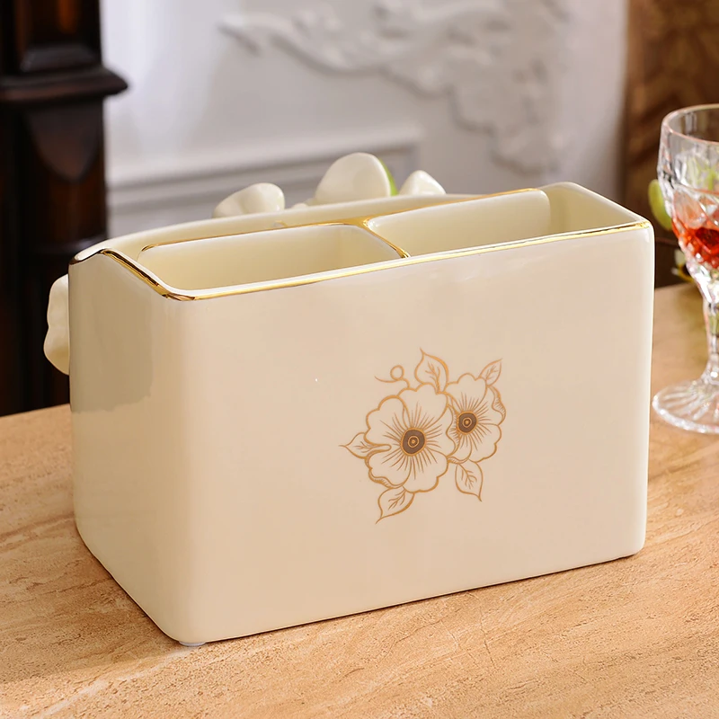 US $286.00 remote control receiver box European living room multifunction coffee table home key sundries storage box ceramic
