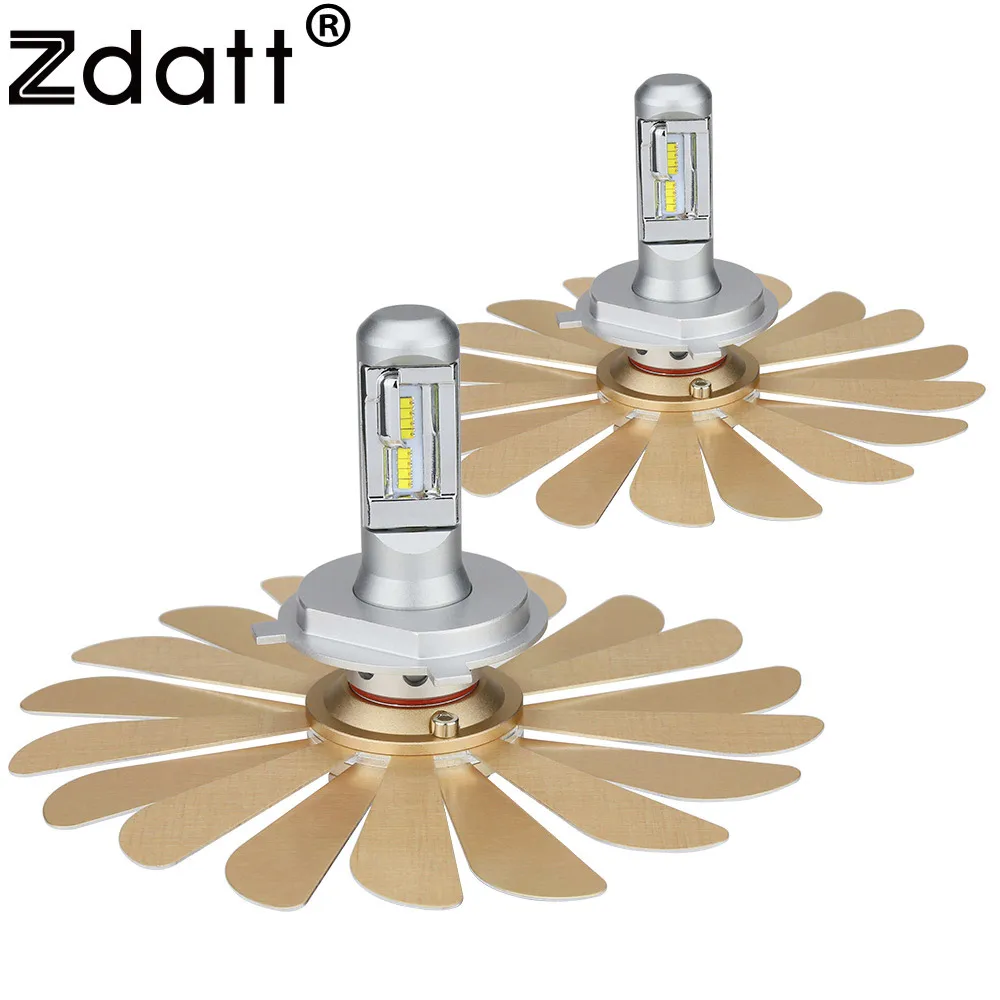 

Zdatt Fanless Car Led Light ZES 100W 12000LM Headlights H4 Led Bulb H1 H7 H8 H11 9005 HB3 9006 HB4 12V Auto Lamp 2nd Chip Canbus