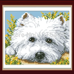 

Handmade lovely dog diy diamond painting rhinestone square drill resin diamond cross stitch needlework free shipping B066