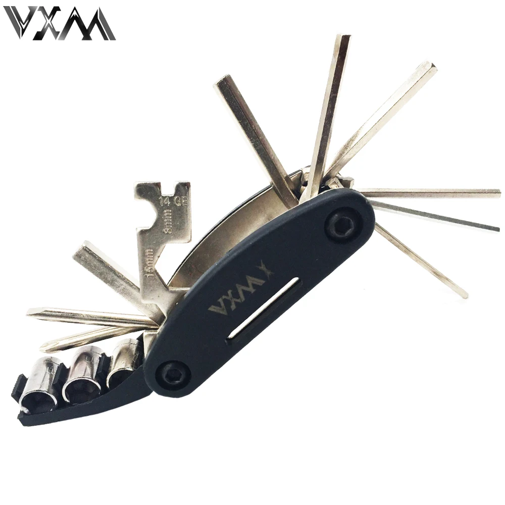 cheap VXM 15 in 1 Moutain Bicycle Tools Sets Bike Bicycle Multi Repair Tool Kit Hex Spoke Wrench Mountain Cycle Screwdriver Tool Parts
