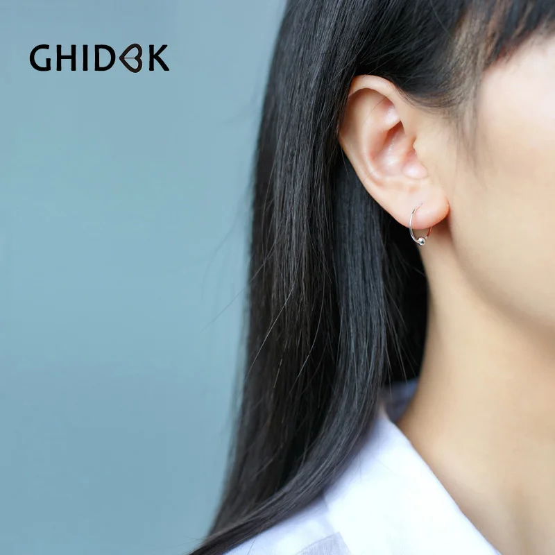 GHIDBK 925 пробы серебряные серьги пирсинг для пупка спиральный хряща