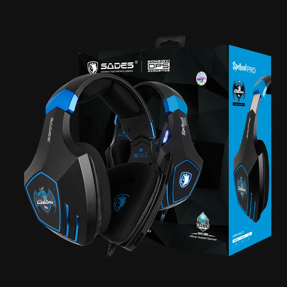 SADES Spellond Pro Bongiovi Acoustics DPS игровая гарнитура наушники с глубокими басами