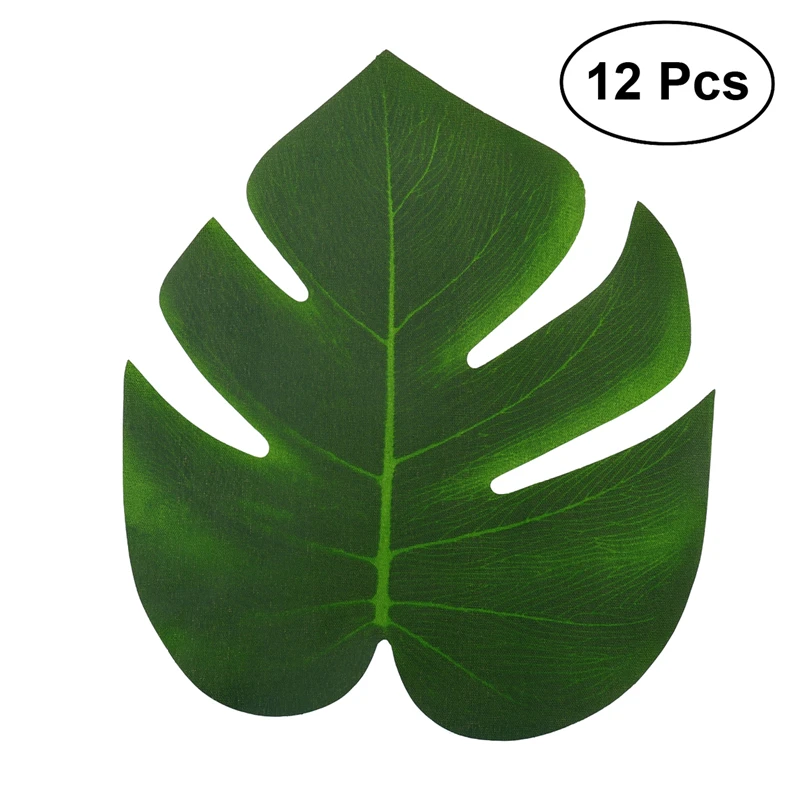 

12pcs 20x18cm Artificial Tropical Palm Leaves Simulation Leaf For Hawaiian Luau Party Jungle Beach Theme Party Decorations
