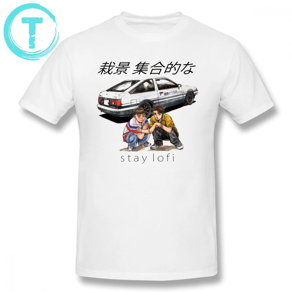 Футболка Initial D футболка LoFi забавная Мужская с коротким рукавом оверсайз