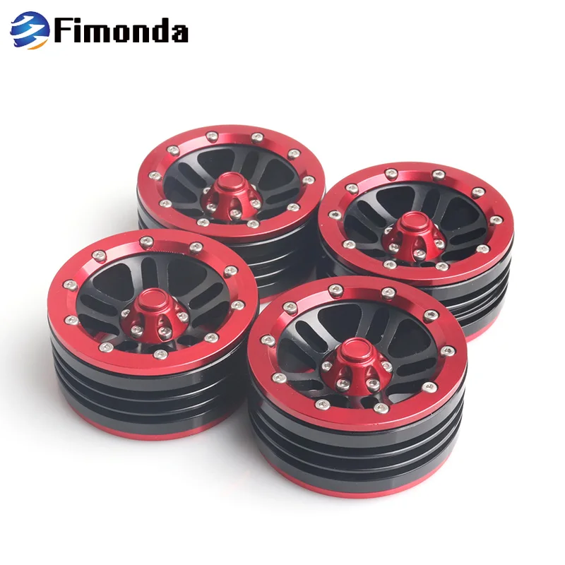 

4Pcs 1.9 Inch Metal Alloy Beadlock Wheel Rim Wheel Hub for 1/10 RC Crawler Car Axial SCX10 Traxxas TRX4 TAMIYA TF2 CC01 D90 D110