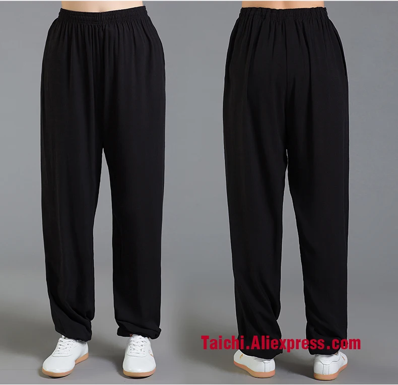 Summer Linen Tai Chi Pants,Kungfu Trousers flax Kung Fu martial Art Pants Wu Shu Pants Yoga Pants 9 Color S-XXXL
