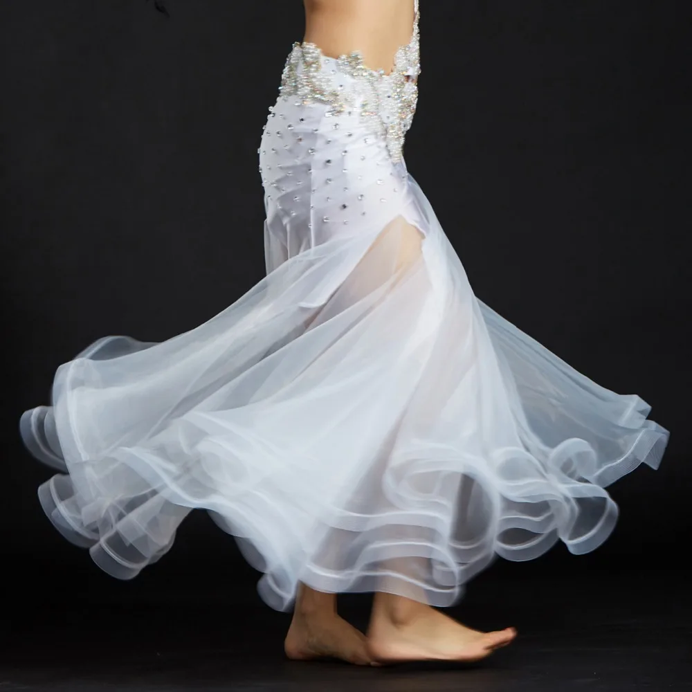 Производительность Танцы одежда для танца живота r Костюмы Длинные рыбий хвост пузырь юбки Для женщин юбка для танца живота белые платья, одежда для детей