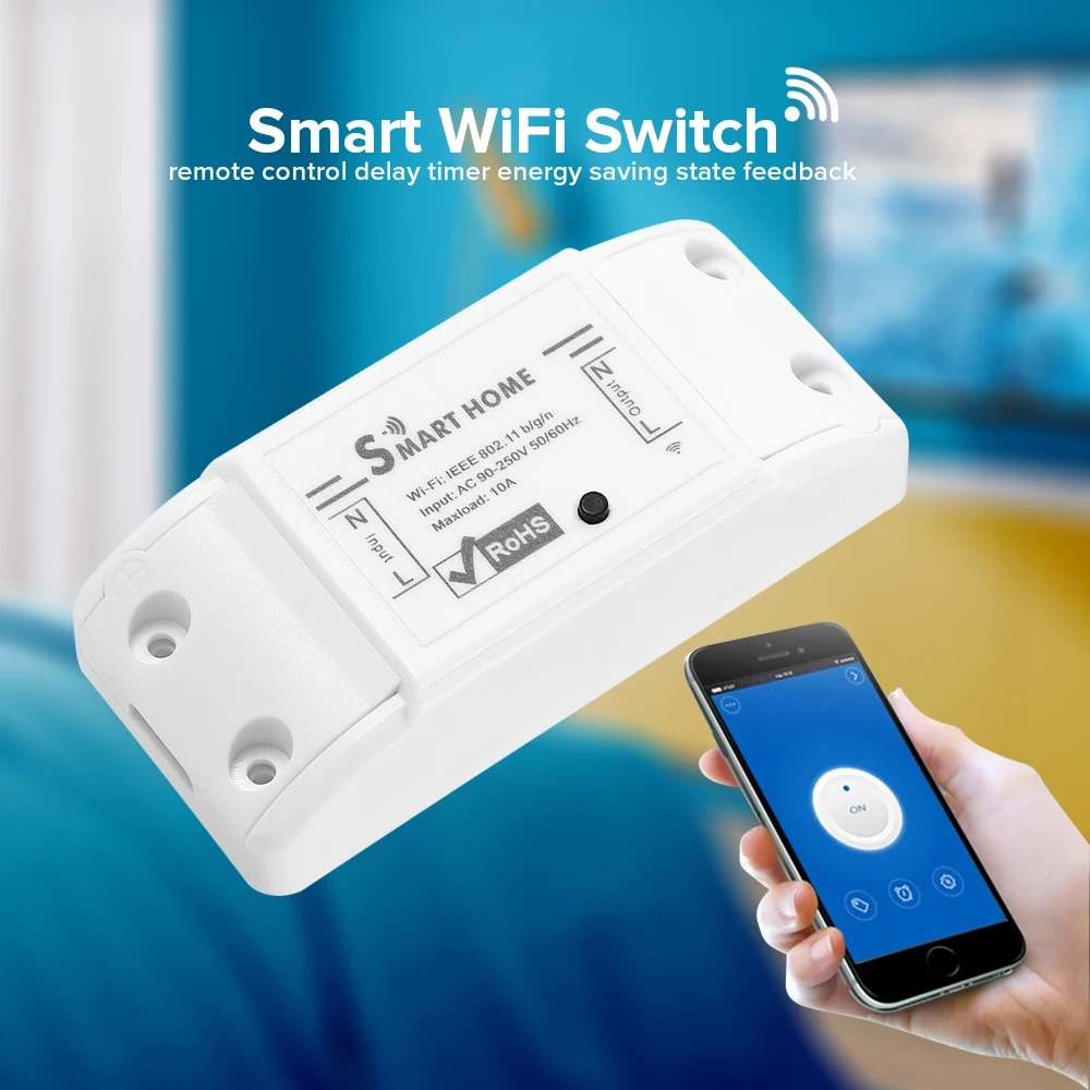 

Wireless Wifi Switch For Smart Home Automation Relay Module 10A 90-250V 220V Support IOS Android Remote Controller