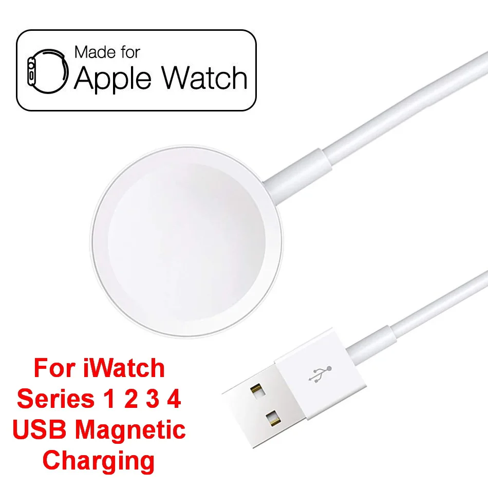 

1pcs Wireless Charger for iWatch Series 1 2 3 4 USB Magnetic Charging Cable 1M for Apple Watch Charger Watch Band Strap