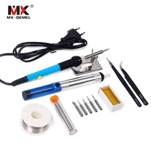 MX-DEMEL 220 В 110 В 60 Вт Регулируемый температурный Электрический паяльник наборы наконечников сварочная паяльная станция тепловой карандаш Инструменты для ремонта