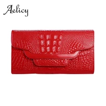Aelicy, женская сумка, Аллигатор, узор, длинный клатч, для женщин, искусственная кожа, сумки для денег, многофункциональные Кошельки для монет, для телефона