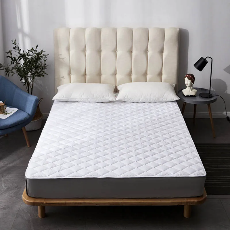 

Mattress Pad Cover Protective Fitted Sheet Mattress Cover Stretch up for Home Hotel TB Sale
