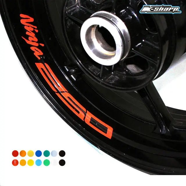 8 x custom inner rim decals wheel reflective stickers stripes fit