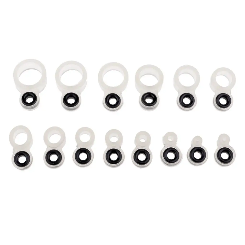 

14 Pieces Fishing Rod Guides Rod Eye Ring Repair Kit Rod Building 1#-14# Guias de pesca Rod canne a peche guides