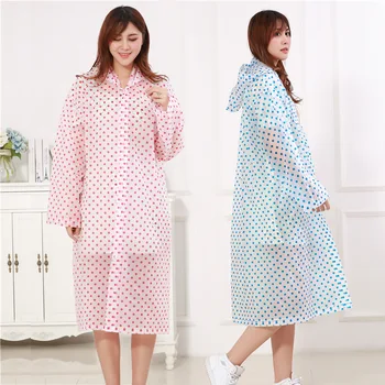 

Fashion EVA Women Raincoat Thickened Waterproof Rain Coat Women Clear Transparent Camping Waterproof Rainwear Suit