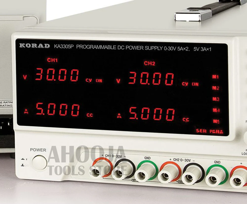  KA3305P Programmable Precision Variable Adjustable 30V 5A 3A USB RS232 Ports Digital DC Triple Line