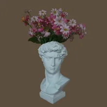 Креативная полимерная имитация гипсовой вазы Давид арт Аватар вазы персонажа статуя Цветочная композиция аксессуары украшение дома