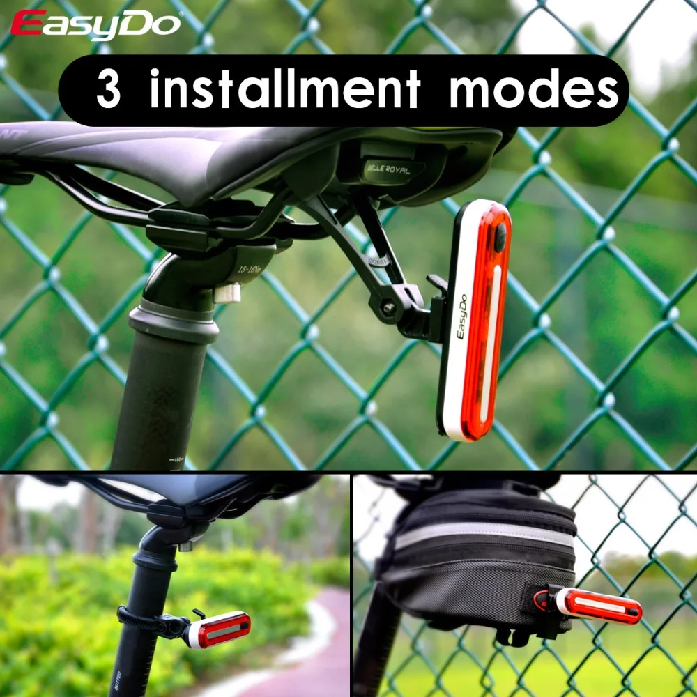 EasyDo велотренажёр заднего вида для велосипеда супер яркий 700 мАч 35hrs 50 светодиодов с 3 фиксированными способами Аксессуары для велосипеда EL-2104