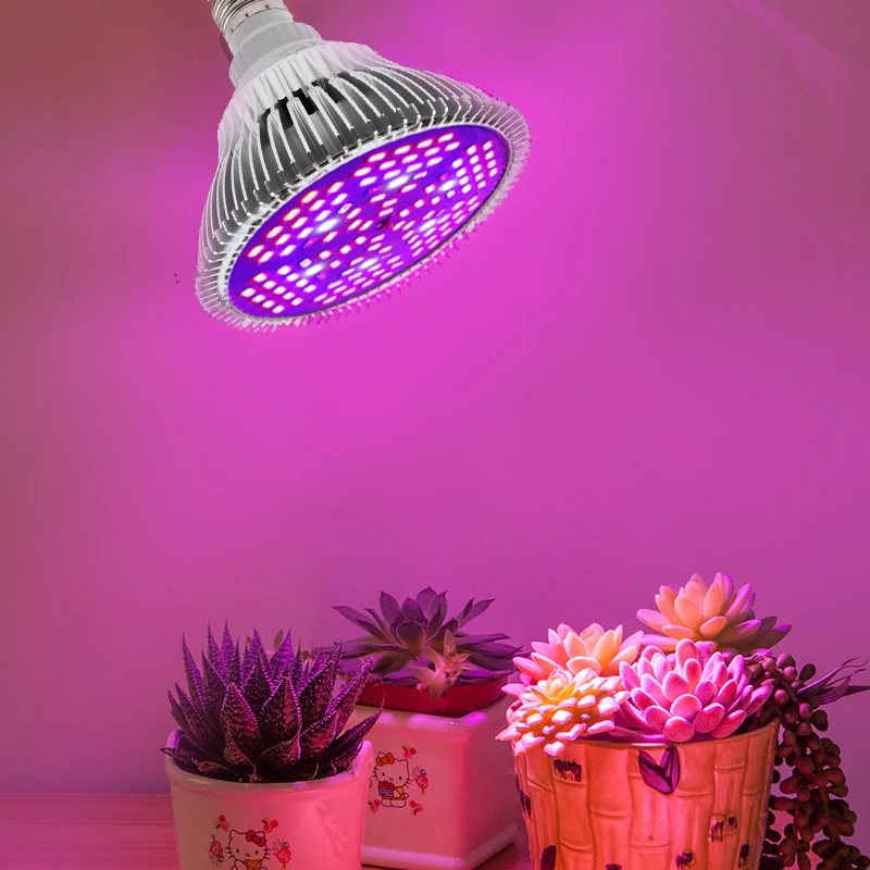 30W 50W 80W E27 LED Grow Light Lampe Panel Voll Spektrum Pflanze Blumen Gemüse 