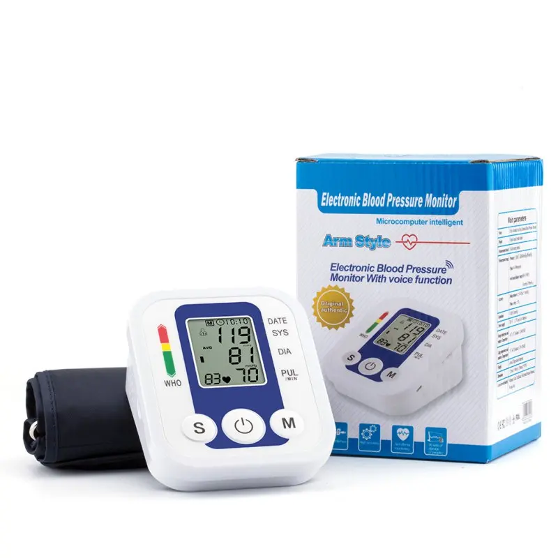 

New Arm Blood Pressure Pulse Monitors tonometer Portable health care bp Blood Pressure Monitor meters sphygmomanometer for Home