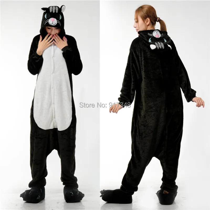 1945 29 De Réductioncostume De Chat Noir Non Inclus Pantoufle Pour Adulte Dessin Animé Animal Cosplay Onesies Pyjamas Combinaison Hoodies Pour