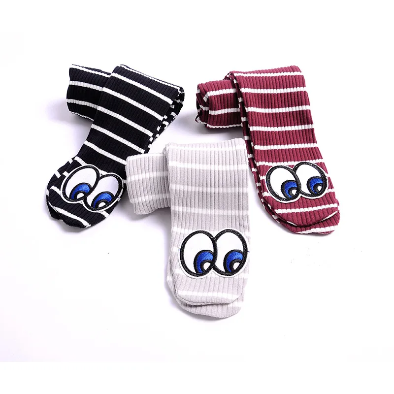 

Big Eyes Baby Tights Trousers new Fall Infants Pants Striped Cotton Girls Pantyhose Boys Tights Elastic Toddlers Kids Clothes