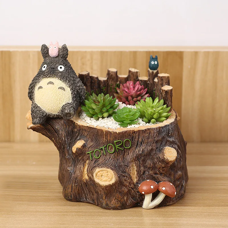 My neigour Totoro фигурки вазы из смолы украшения цветочного горшка забавные