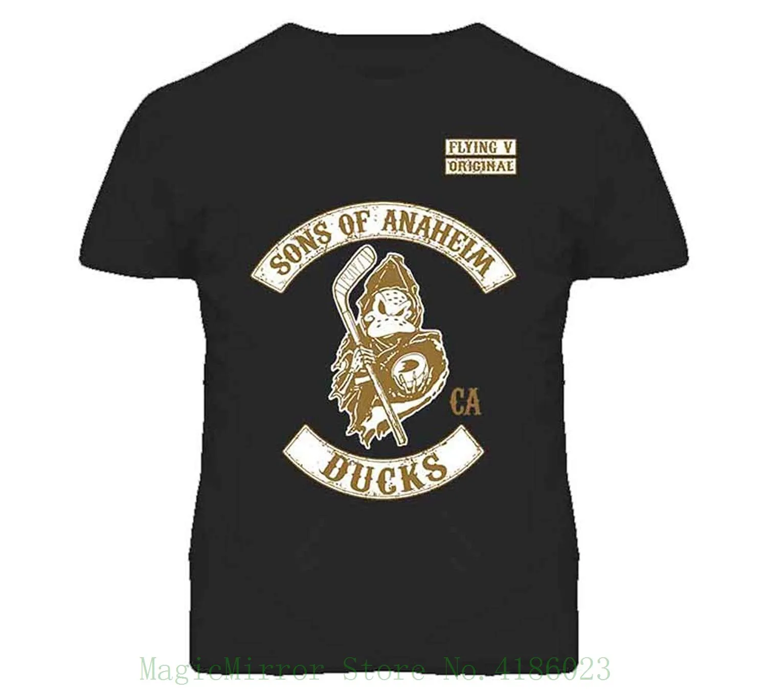 

Tshirt Bandits Men's Sons Of Anaheim California Ducks T-shirt Summer Short Sleeve Cotton