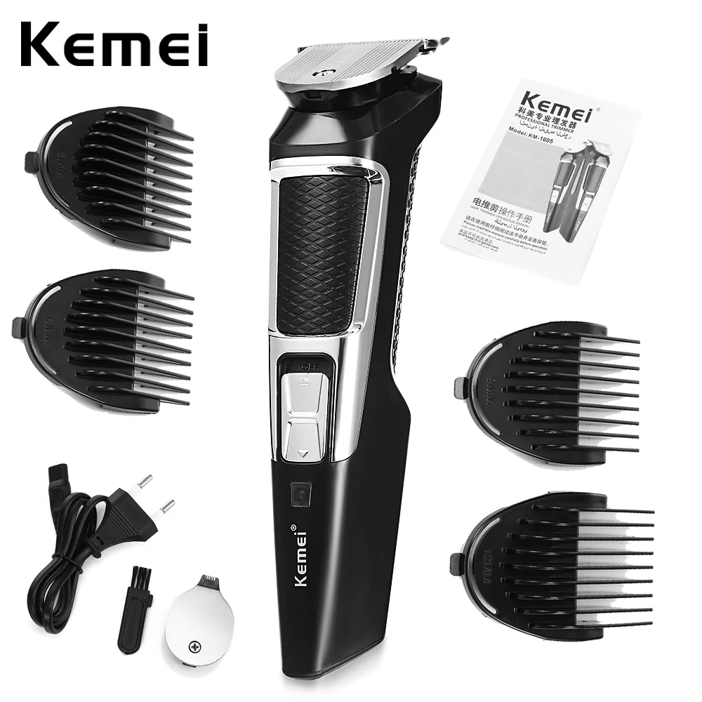 

Kemei Powerful Electric Hair Clipper Trimmer Styling Hair Beard Cut Maker KM - 1605 Rechargeable Split Hair Trimmer